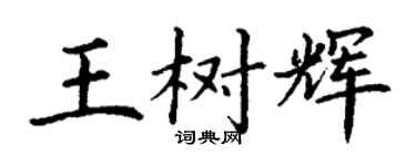 丁謙王樹輝楷書個性簽名怎么寫