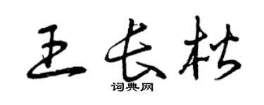 曾慶福王長楷草書個性簽名怎么寫