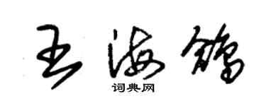 朱錫榮王海鴿草書個性簽名怎么寫