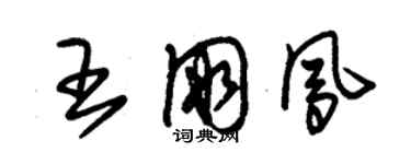 朱錫榮王朋鳳草書個性簽名怎么寫