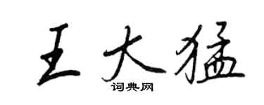 王正良王大猛行書個性簽名怎么寫