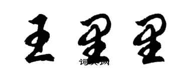 胡問遂王里里行書個性簽名怎么寫