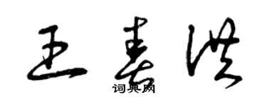 曾慶福王春洪草書個性簽名怎么寫