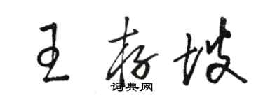 駱恆光王存坡草書個性簽名怎么寫