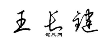梁錦英王長鍵草書個性簽名怎么寫