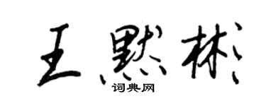 王正良王默彬行書個性簽名怎么寫