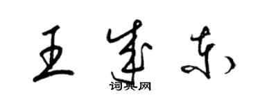 梁錦英王成東草書個性簽名怎么寫