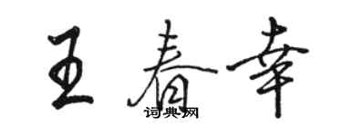 駱恆光王春幸行書個性簽名怎么寫