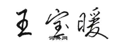 駱恆光王寶暖行書個性簽名怎么寫