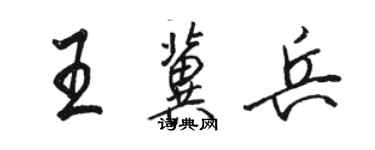 駱恆光王冀兵行書個性簽名怎么寫