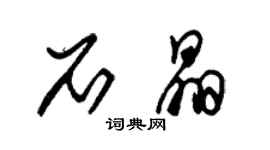 朱錫榮石晶草書個性簽名怎么寫