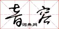 王冬齡音容草書怎么寫