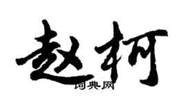 胡問遂趙柯行書個性簽名怎么寫