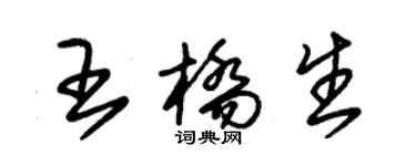 朱錫榮王橋生草書個性簽名怎么寫