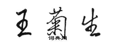 駱恆光王菊生行書個性簽名怎么寫