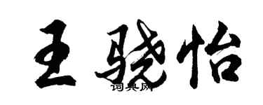 胡問遂王驍怡行書個性簽名怎么寫
