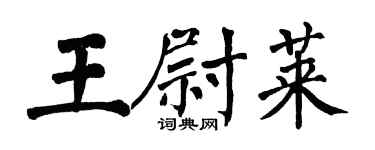翁闓運王尉萊楷書個性簽名怎么寫