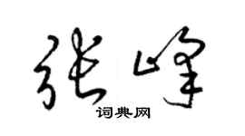 梁錦英張峰草書個性簽名怎么寫