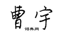 王正良曹宇行書個性簽名怎么寫