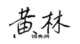 王正良黃林行書個性簽名怎么寫