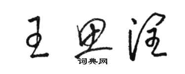 駱恆光王思潤草書個性簽名怎么寫