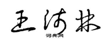 曾慶福王沛林草書個性簽名怎么寫