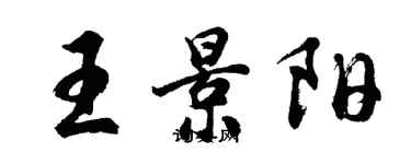 胡問遂王景陽行書個性簽名怎么寫