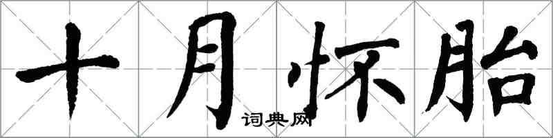 翁闓運十月懷胎楷書怎么寫