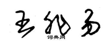 朱錫榮王非易草書個性簽名怎么寫