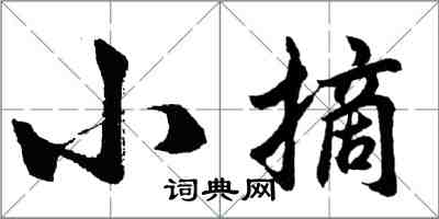 胡問遂小摘行書怎么寫