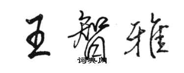 駱恆光王智雅行書個性簽名怎么寫