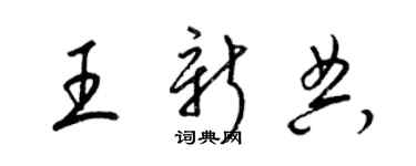 梁錦英王新典草書個性簽名怎么寫