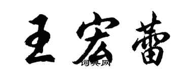 胡問遂王宏蕾行書個性簽名怎么寫