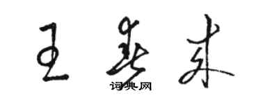 駱恆光王春來草書個性簽名怎么寫