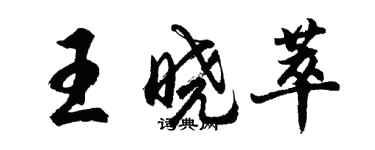 胡問遂王曉萃行書個性簽名怎么寫