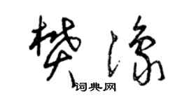 曾慶福樊豫草書個性簽名怎么寫