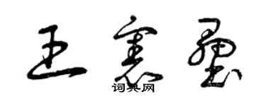 曾慶福王憲壘草書個性簽名怎么寫