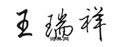 駱恆光王瑞祥行書個性簽名怎么寫