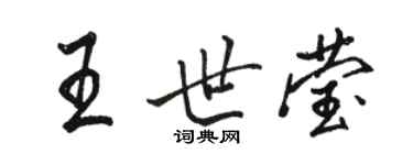 駱恆光王世瑩行書個性簽名怎么寫
