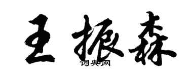 胡問遂王振森行書個性簽名怎么寫