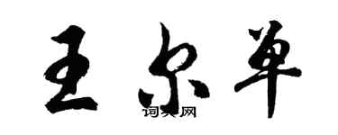 胡問遂王爾單行書個性簽名怎么寫