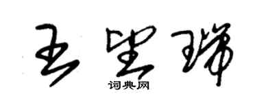 朱錫榮王望瑞草書個性簽名怎么寫