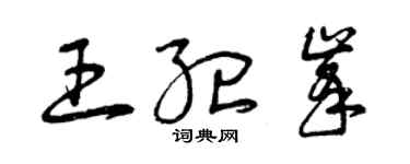 曾慶福王紀峰草書個性簽名怎么寫