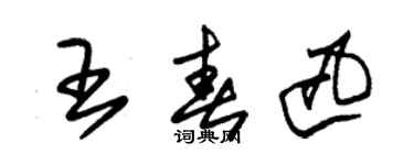 朱錫榮王春迅草書個性簽名怎么寫