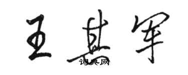 駱恆光王其軍行書個性簽名怎么寫