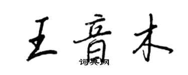 王正良王音木行書個性簽名怎么寫