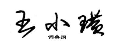 朱錫榮王小璜草書個性簽名怎么寫