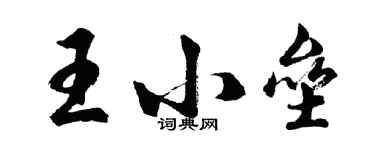 胡問遂王小壘行書個性簽名怎么寫