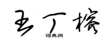 朱錫榮王丁榕草書個性簽名怎么寫