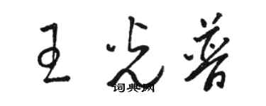 駱恆光王光普草書個性簽名怎么寫